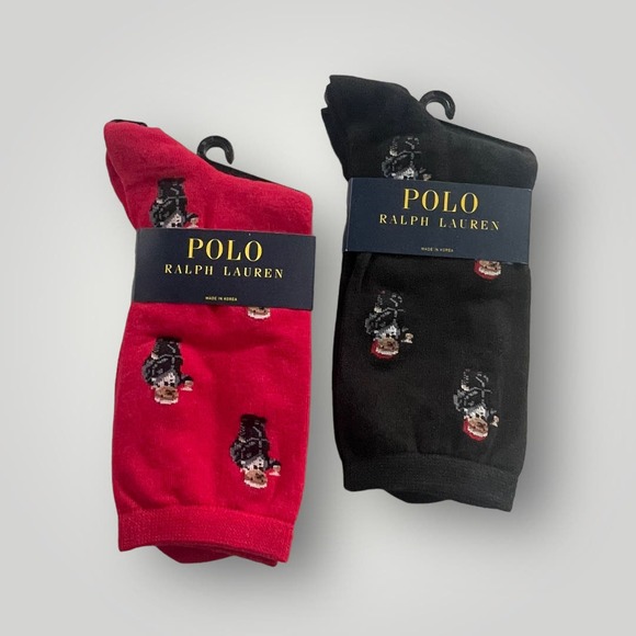 Polo Ralph Lauren Bear 2-Pack Socks - Picture 2 of 3